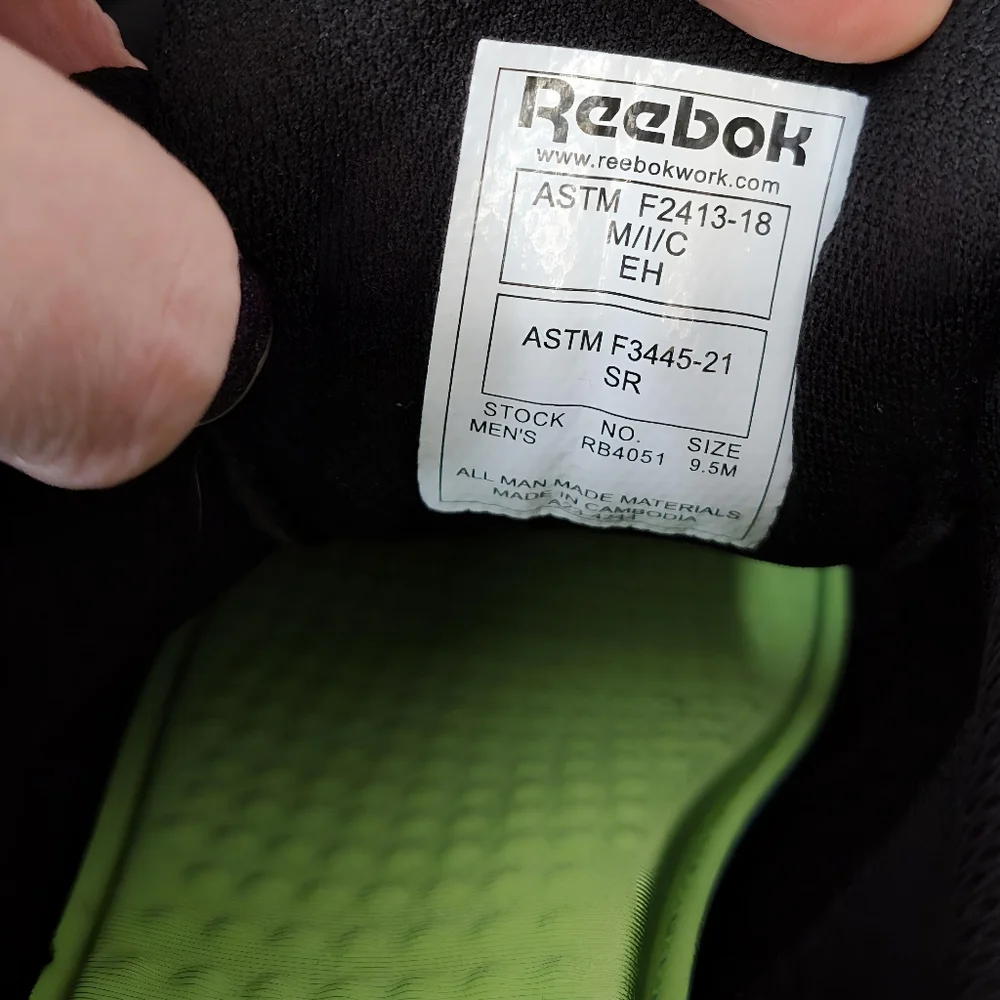 Reebok SUBLITE CUSHION Men's Saftey Work Shoe COMPOSITE Toe Size 9.5M RB4051 - Picture 7 of 12